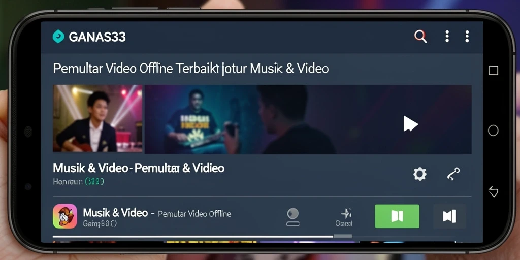 Antarmuka sederhana dan intuitif dari GANAS33 Pemutar Video Offline.