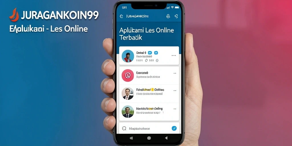 Antarmuka aplikasi JURAGANKOIN99 yang ramah pengguna di Les Online.