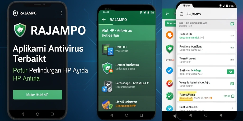 Antarmuka RAJAMPO menampilkan fitur keamanan canggih dengan desain yang simpel.