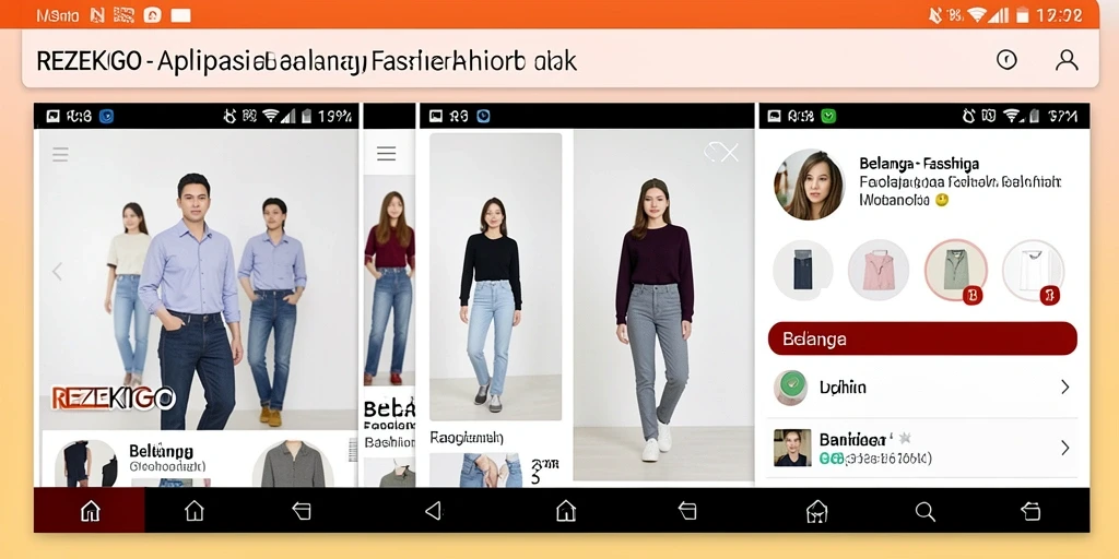 Tampilan menarik dan fungsional dari aplikasi REZEKIGO.