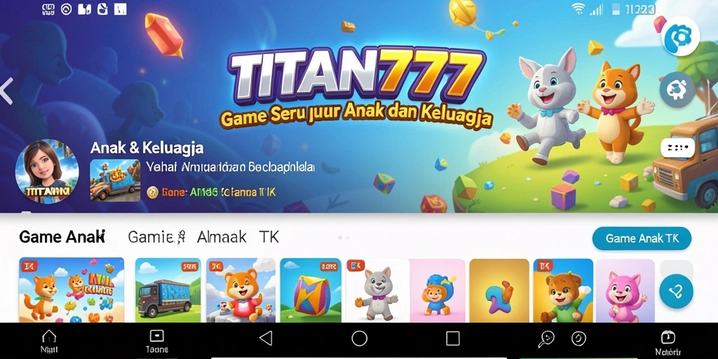 Antarmuka menyenangkan dan edukatif dari aplikasi Game Anak TK.